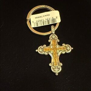Brighton Retired Gold and Silver Cross Key Holder